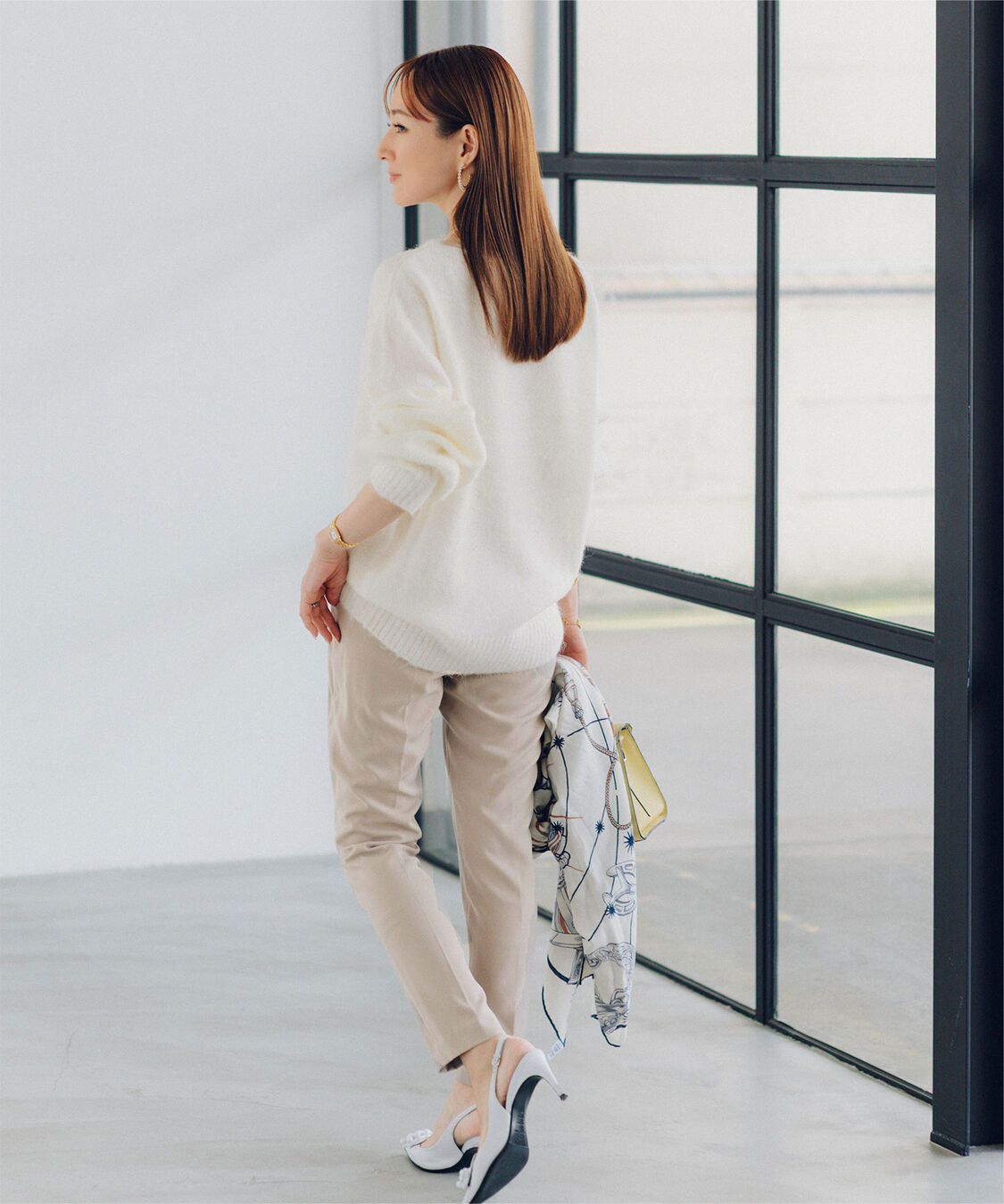 ur's「【星玲奈さんコラボアイテム】ヤクライクボートネックボリュームスリーブニット」|ニット・セーター|