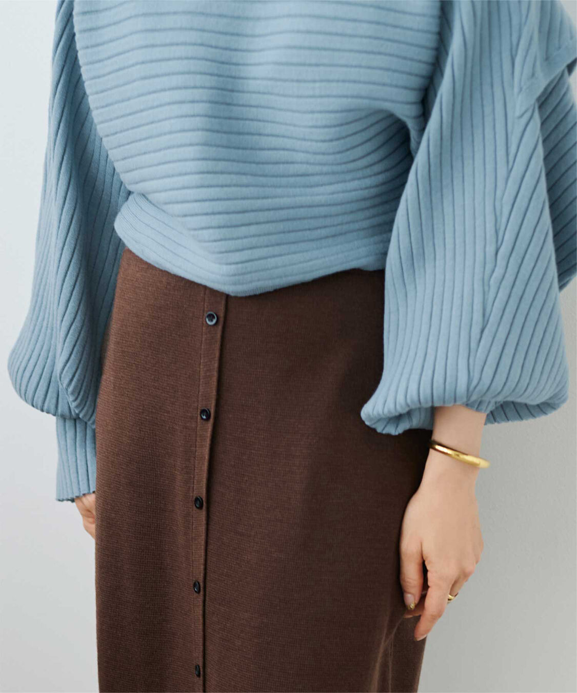 titivate「【田中亜希子さんコラボアイテム】カシュクールリブトップスニットセットワンピース」|ワンピース|