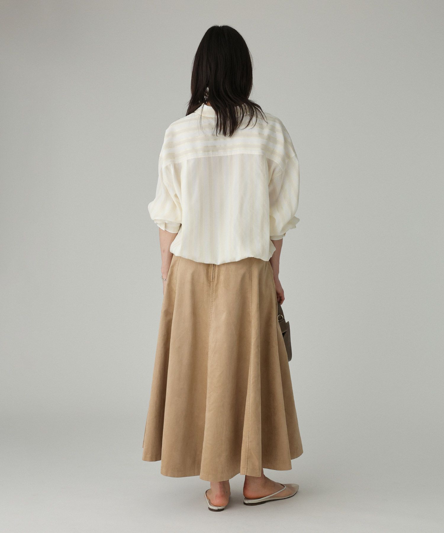 BABYLONE「キュプラストライプシャツ」|シャツ・ブラウス|