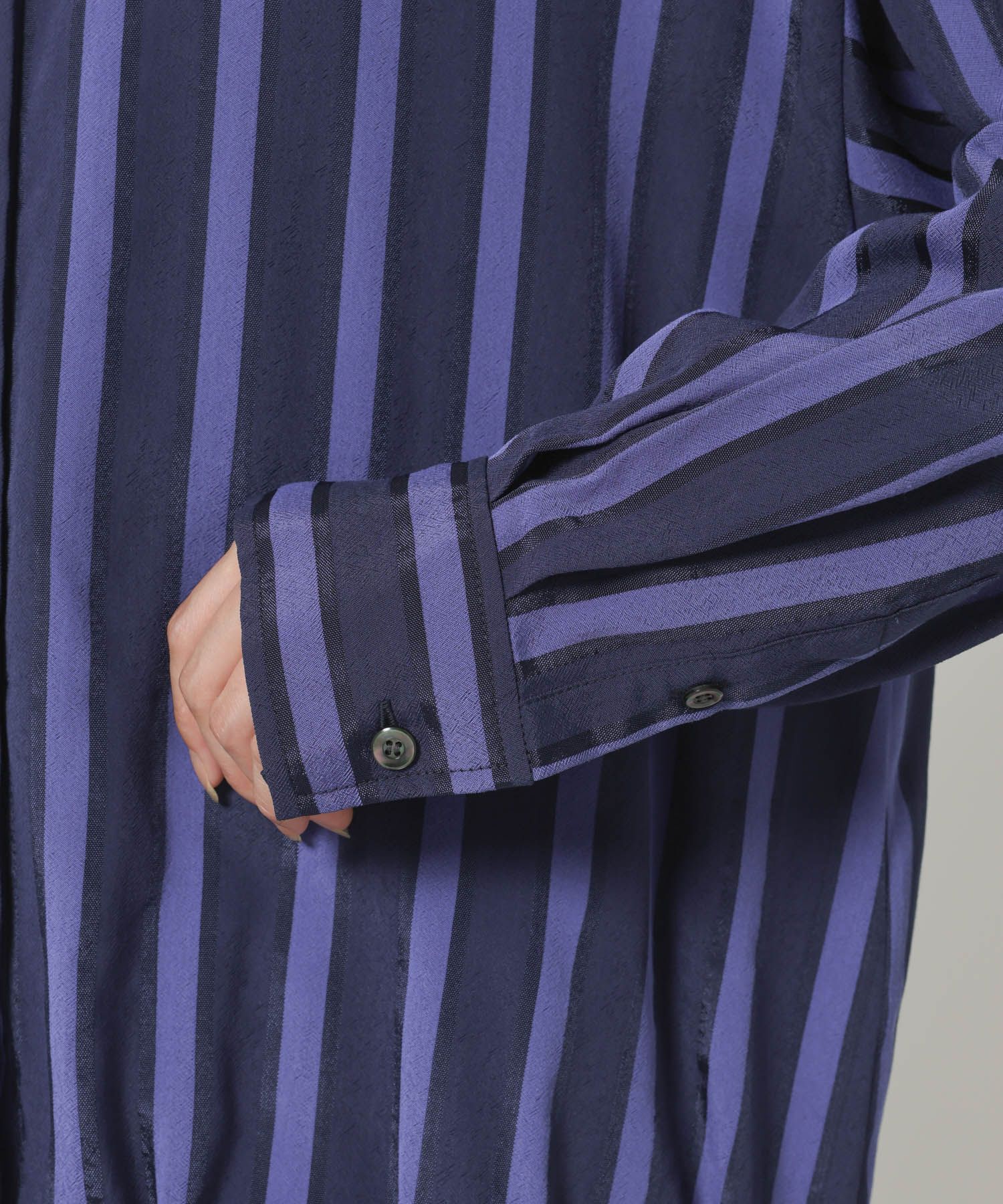 BABYLONE「キュプラストライプシャツ」|シャツ・ブラウス|