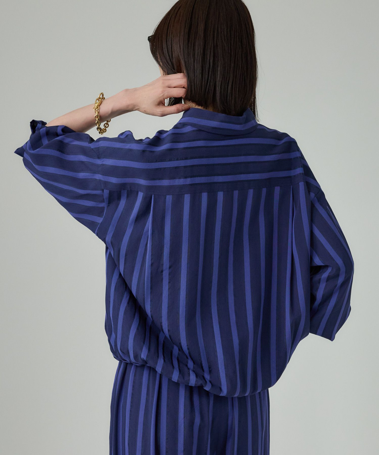 BABYLONE「キュプラストライプシャツ」|シャツ・ブラウス|