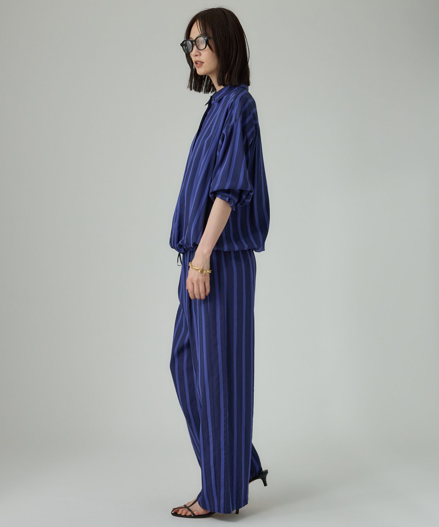 BABYLONE「キュプラストライプシャツ」|シャツ・ブラウス|