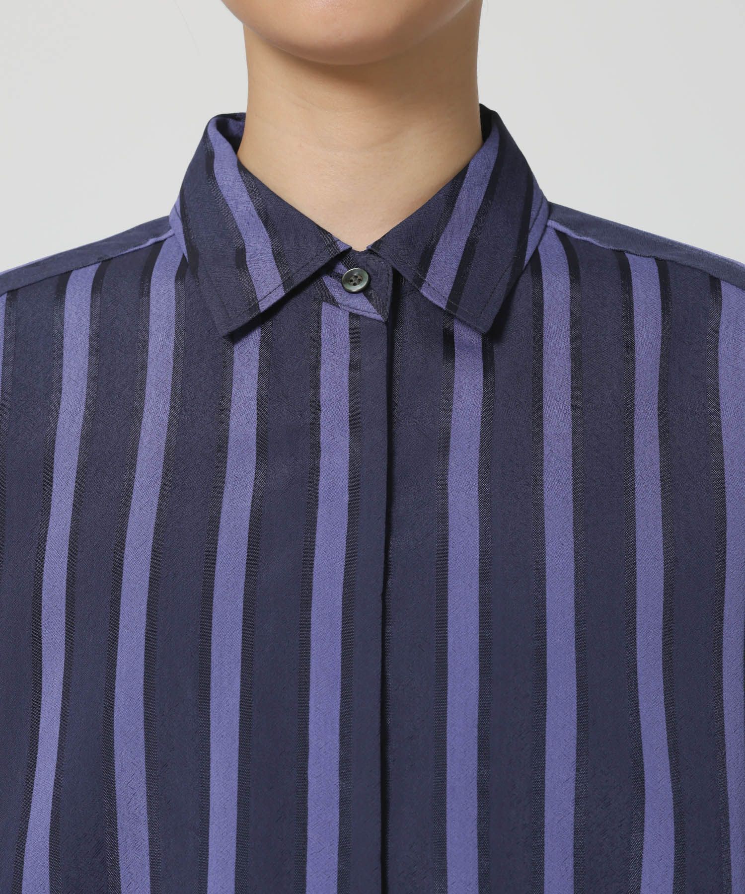 BABYLONE「キュプラストライプシャツ」|シャツ・ブラウス|