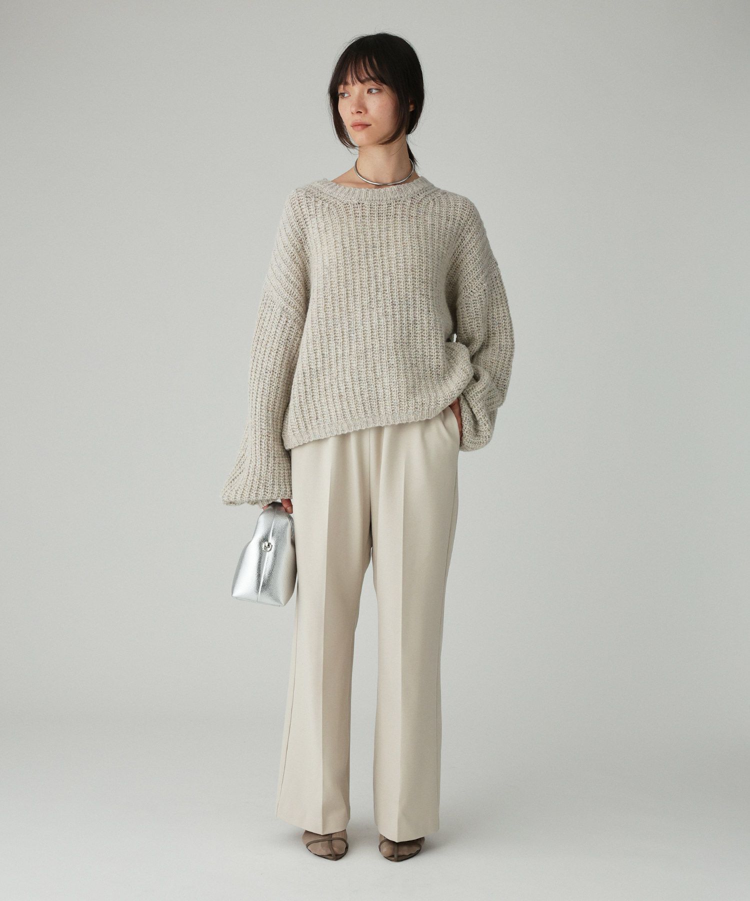 BABYLONE「カラーネップニット」|ニット・セーター|