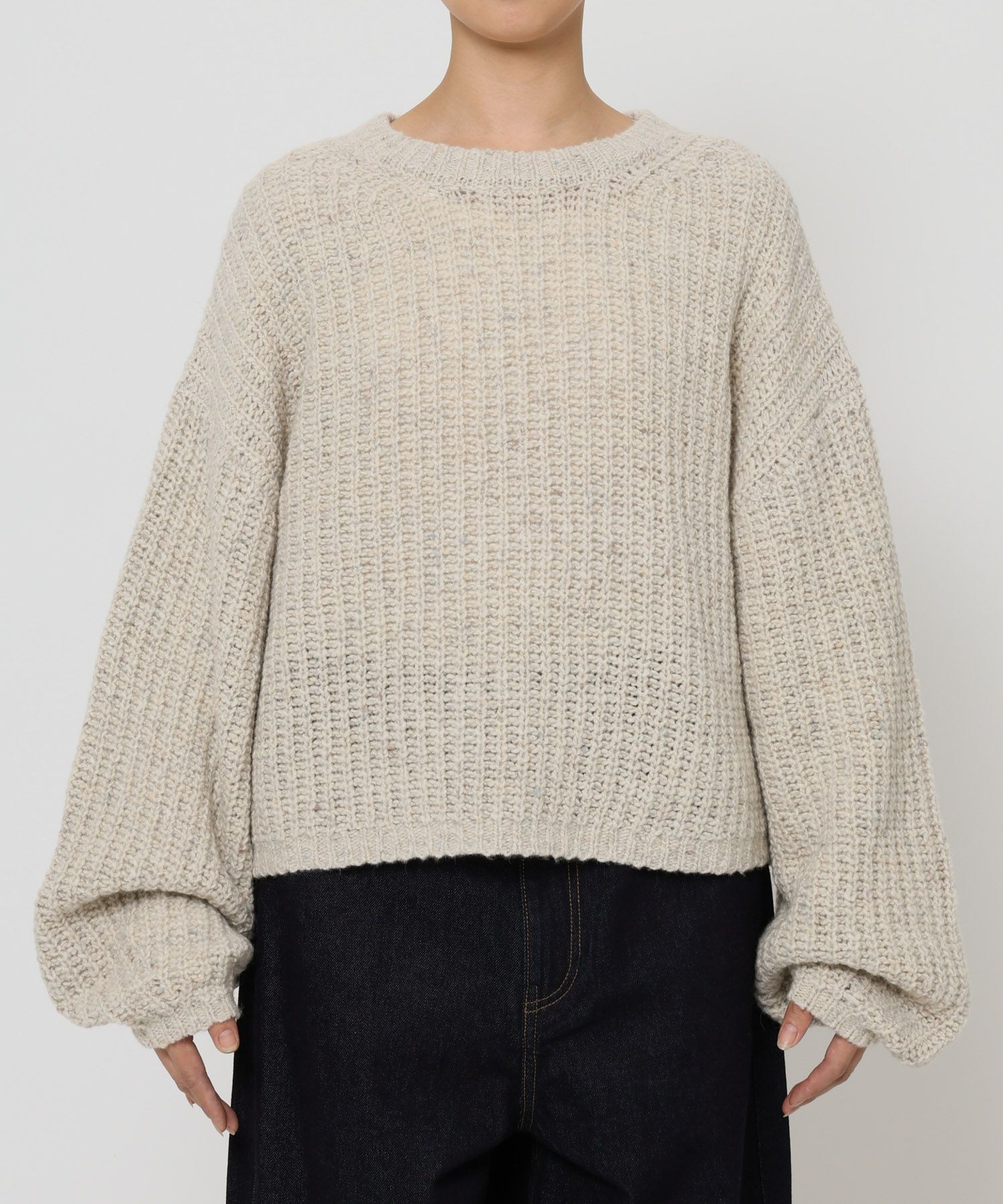 BABYLONE「カラーネップニット」|ニット・セーター|