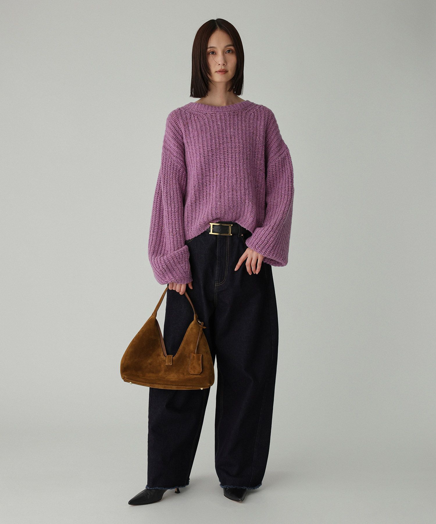 BABYLONE「カラーネップニット」|ニット・セーター|