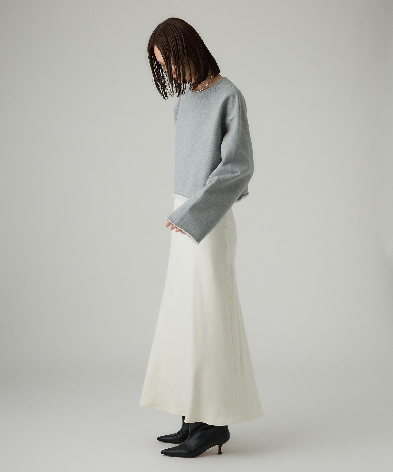 BABYLONE「フェイクスエードバイヤススカート」|スカート|