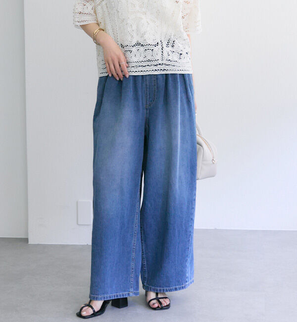  「【25th】綿麻デニムイージーパンツ」|その他|