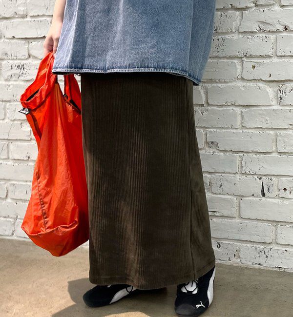  「【サイズ展開/＠yns628＆＠e_r_i_125企画】ストレッチコールスカート」|スカート|