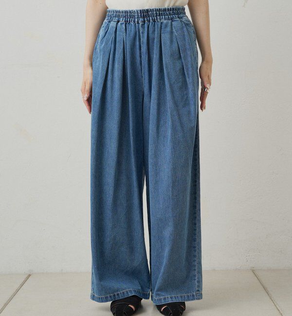  「【SET ITEM】デニムフレアブラウス+イージーパンツセット」|その他|