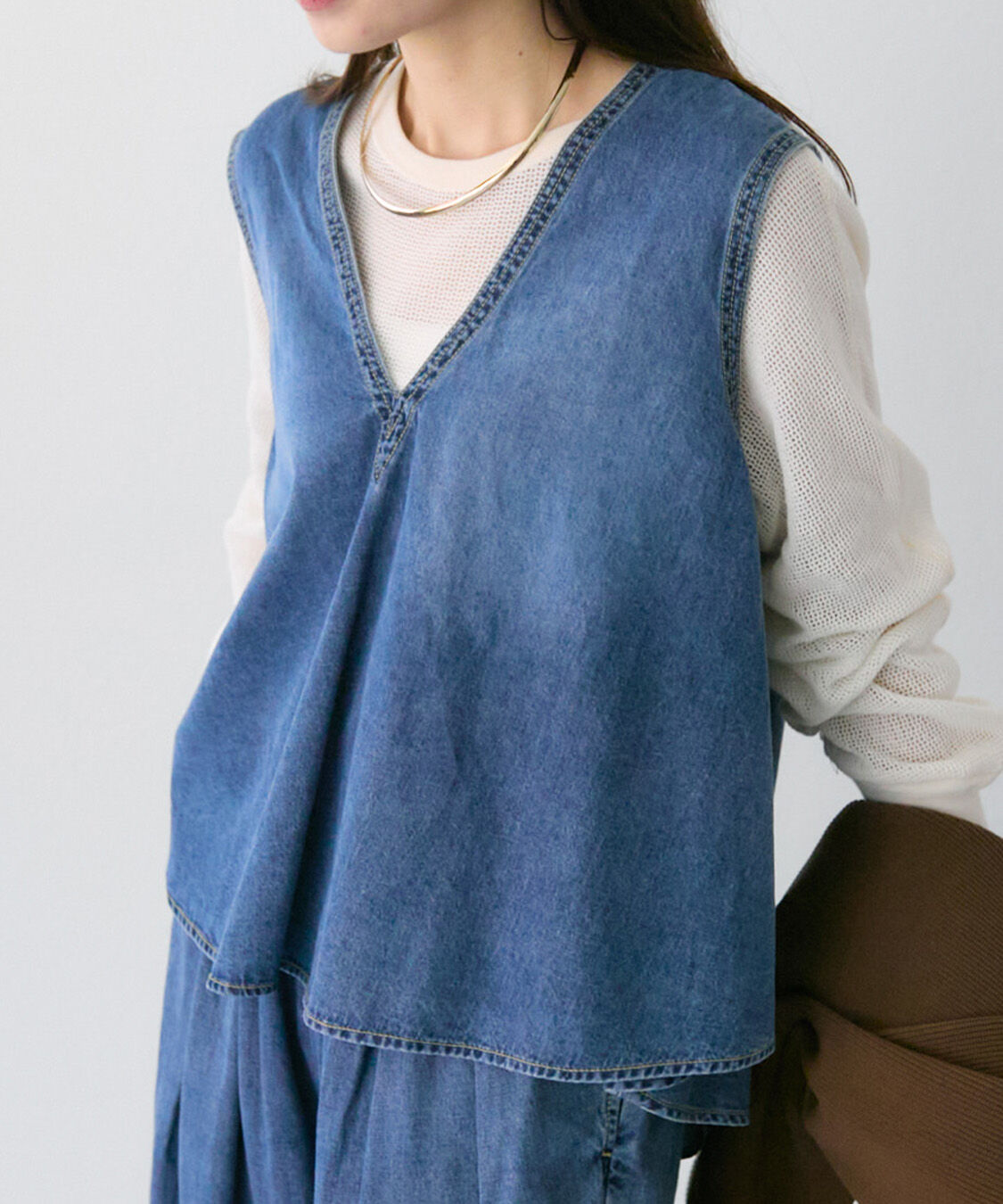  「【SET ITEM】デニムフレアブラウス+イージーパンツセット」|その他|