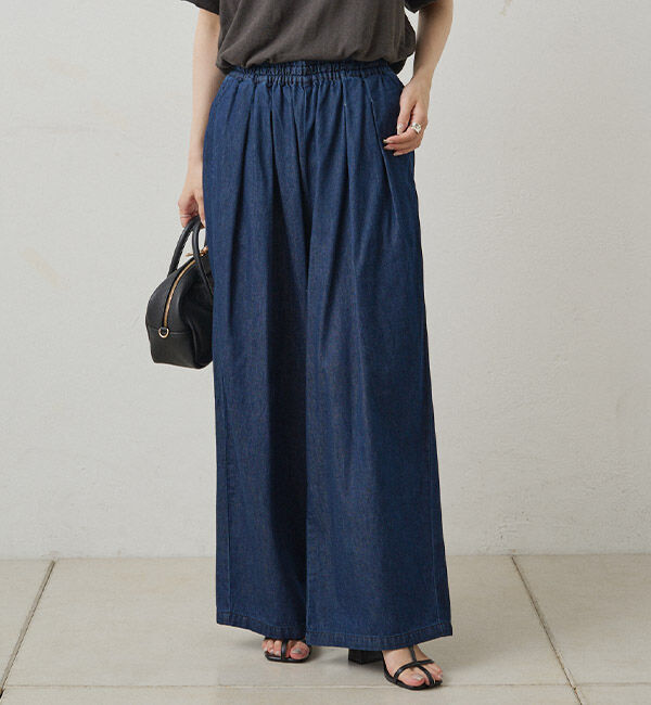  「【SET ITEM】デニムフレアブラウス+イージーパンツセット」|その他|