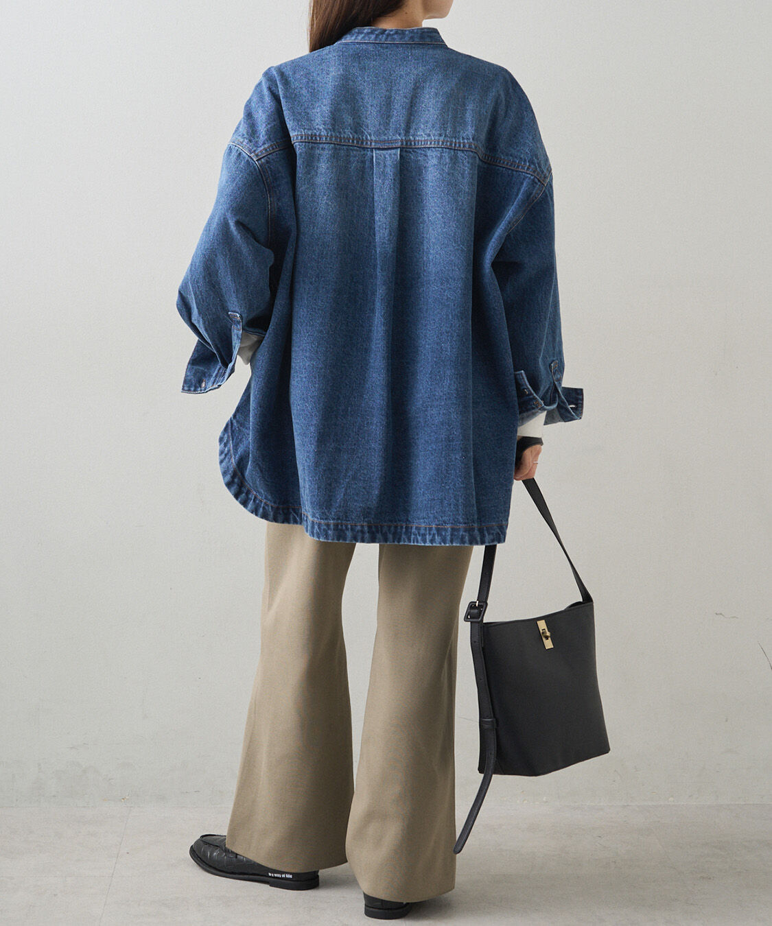  「コーンデニムバンドカラーデニムジャケット」|テーラードジャケット|