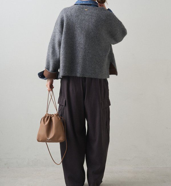  「Wフェイスニットノーカラージャケット」|テーラードジャケット|