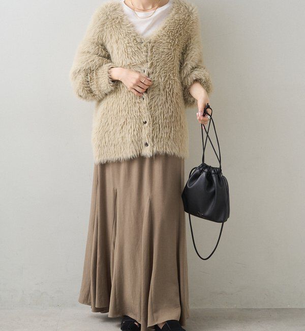  「シャギーニットVネックカーディガン」|カーディガン|