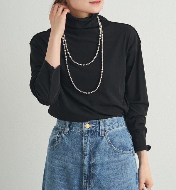  「【25AW新色登場！】コットンシアーハイネックカットソー」|Tシャツ・カットソー|