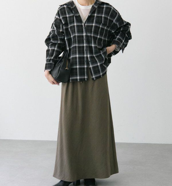  「【インフルエンサーセレクト】ソフトツイルバイヤススカート」|スカート|