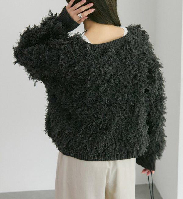  「フリンジジャガードニット」|カーディガン|