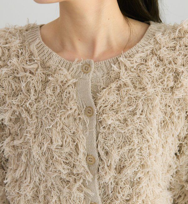  「フリンジジャガードニット」|カーディガン|