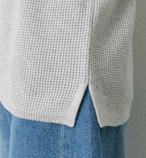  「キーネックワッフルニット」|ニット・セーター|
