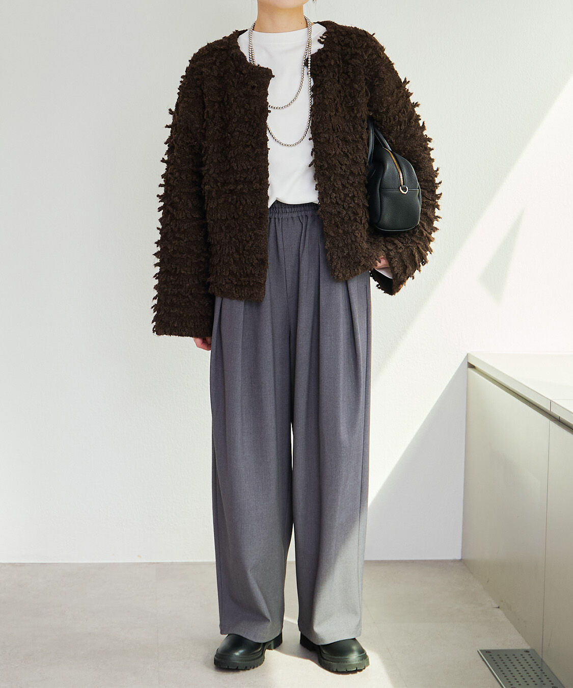  「スムース起毛2WAYヘンリーネックカットソー」|プルオーバー|