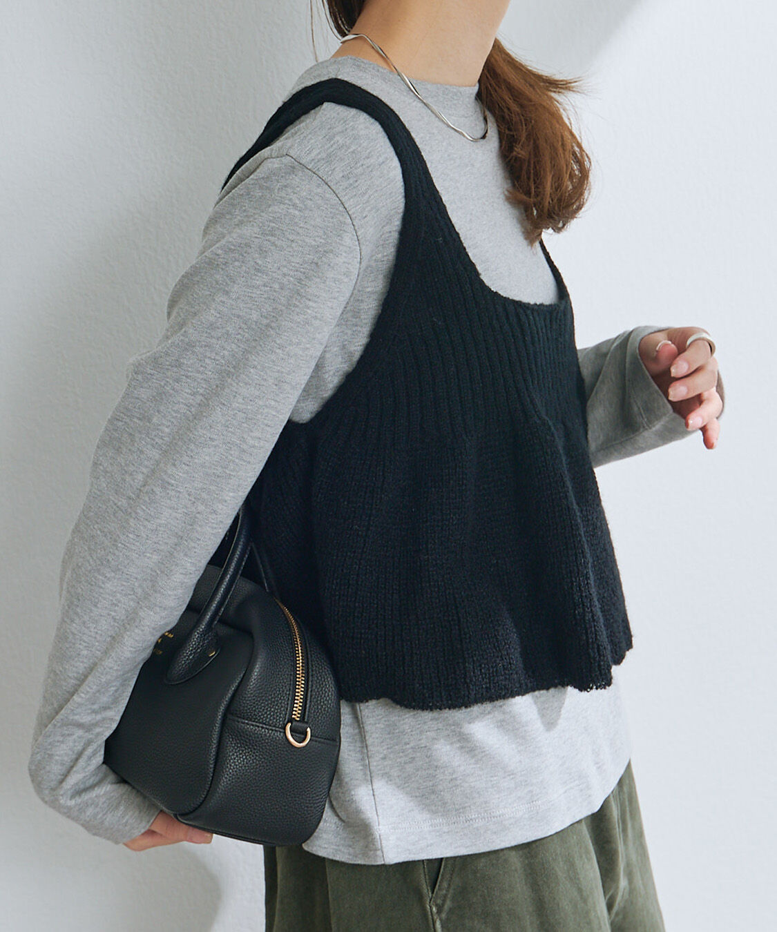  「スムース起毛2WAYヘンリーネックカットソー」|プルオーバー|