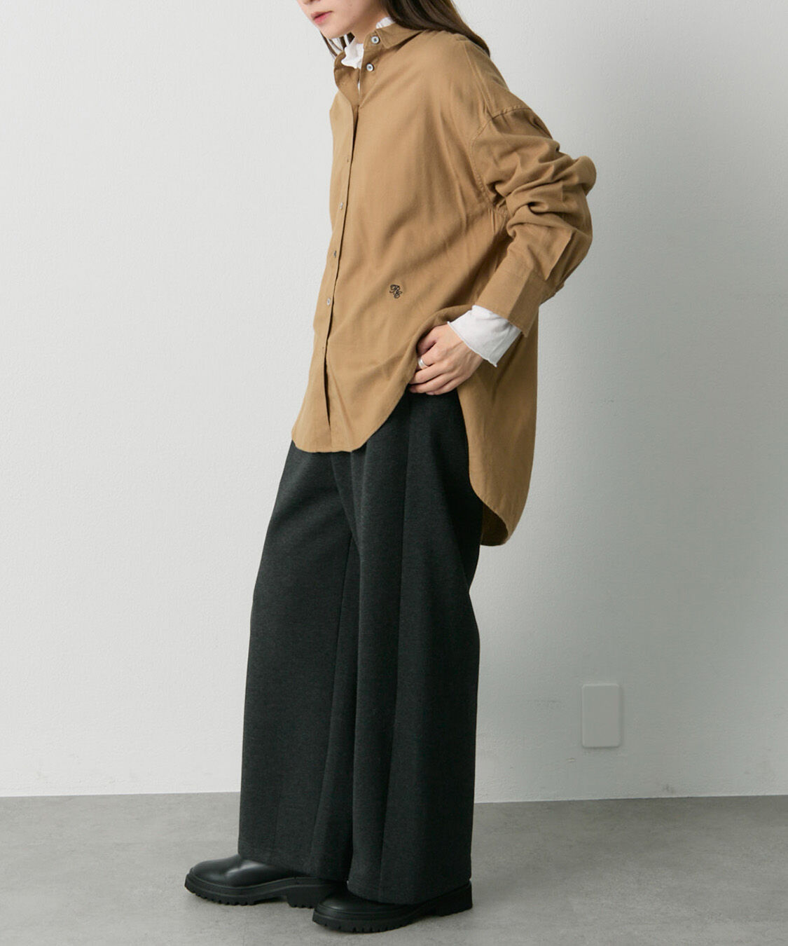  「起毛オーバーシャツブラウス」|シャツ・ブラウス|