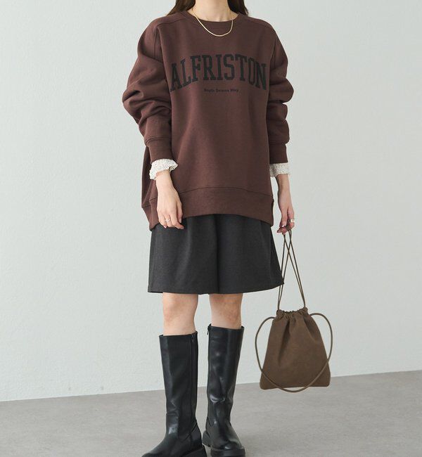  「ロゴプリント裏起毛スウェットプルオーバー」|プルオーバー|