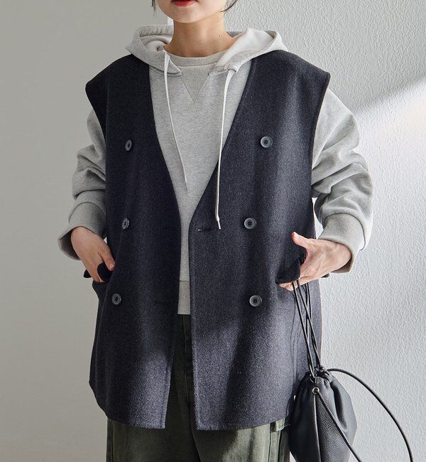  「裏起毛スウェットショートパーカー」|プルオーバー|