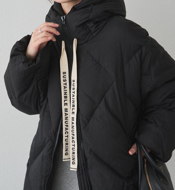  「リサイクルダウンジップアップフードジャケット」|テーラードジャケット|