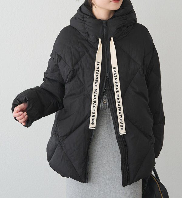  「リサイクルダウンジップアップフードジャケット」|テーラードジャケット|