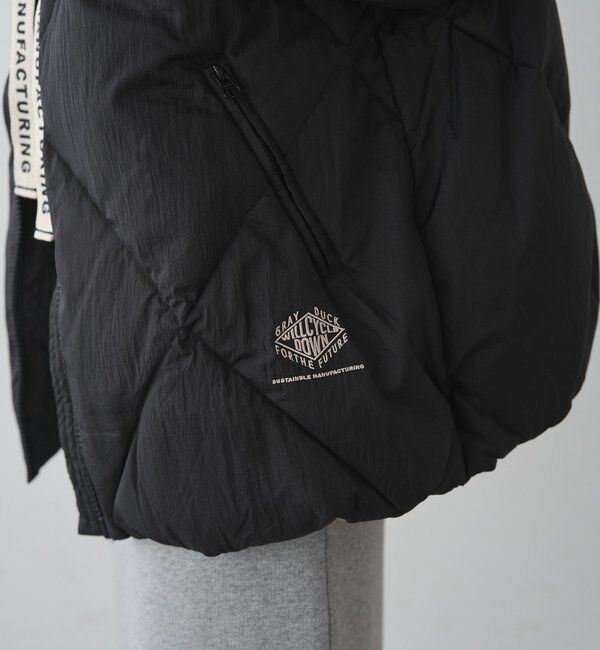  「リサイクルダウンジップアップフードジャケット」|テーラードジャケット|