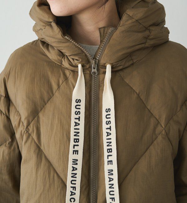  「リサイクルダウンジップアップフードジャケット」|テーラードジャケット|