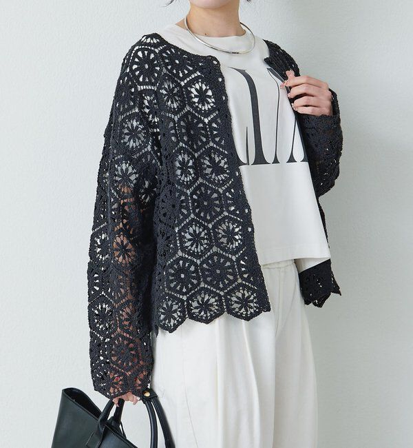  「【リバイバル】カギ針編み風2WAYカーディガン」|カーディガン|