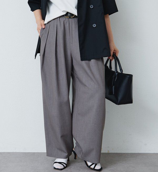  「【リニューアル】ツータックウエストゴムストレッチパンツ」|その他|