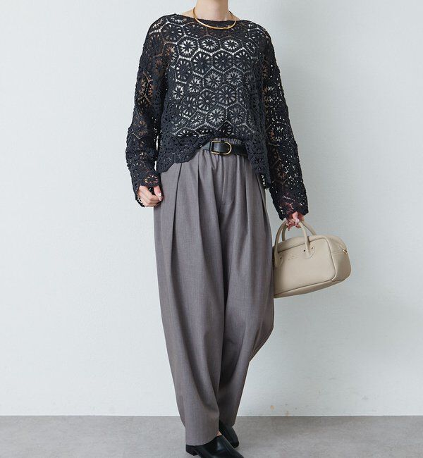  「【リニューアル】ツータックウエストゴムストレッチパンツ」|その他|