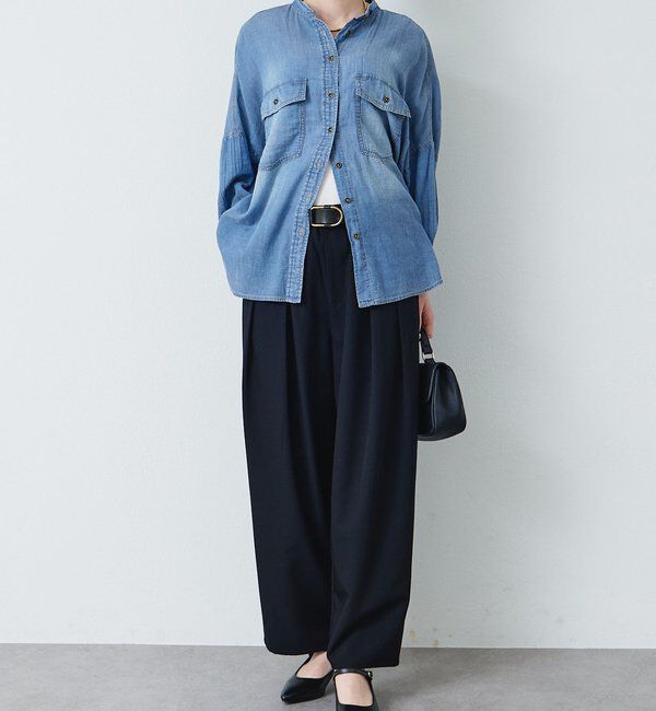  「【リニューアル】ツータックウエストゴムストレッチパンツ」|その他|