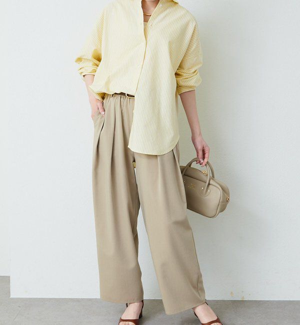  「【リニューアル】ツータックウエストゴムストレッチパンツ」|その他|