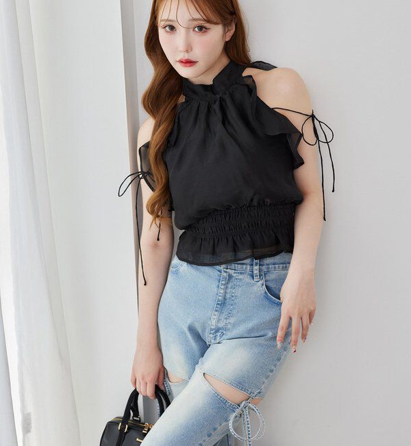  「サイドあき美脚ストレッチデニム」|その他|