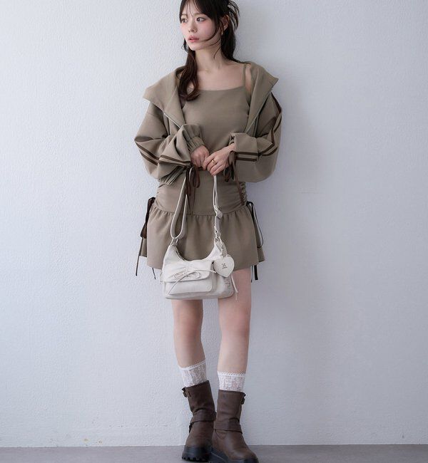  「【ペットボトルが入る！】ミラー付きドロストバック」|ショルダー・メッセンジャー|