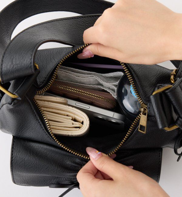  「【ペットボトルが入る！】ミラー付きドロストバック」|ショルダー・メッセンジャー|