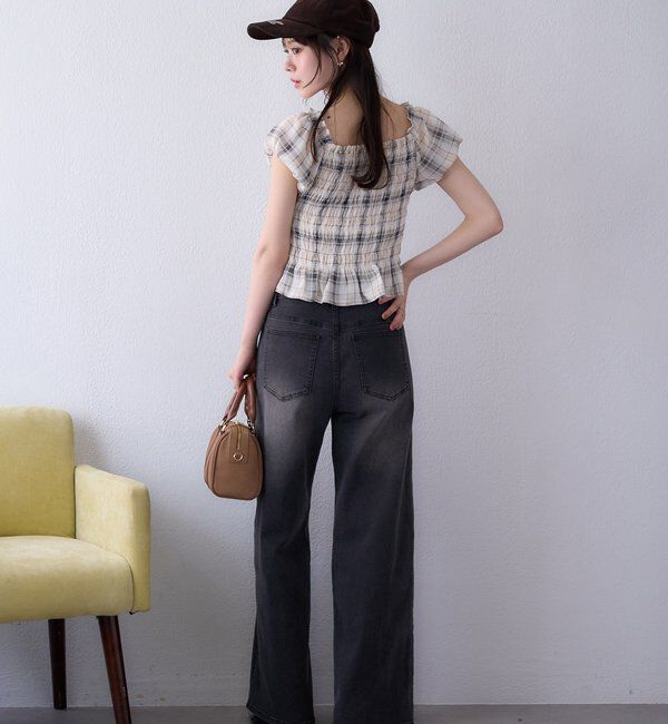  「〈S・Mサイズ展開〉ストレッチワイドデニム」|その他|