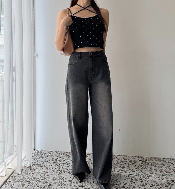  「〈S・Mサイズ展開〉ストレッチワイドデニム」|その他|