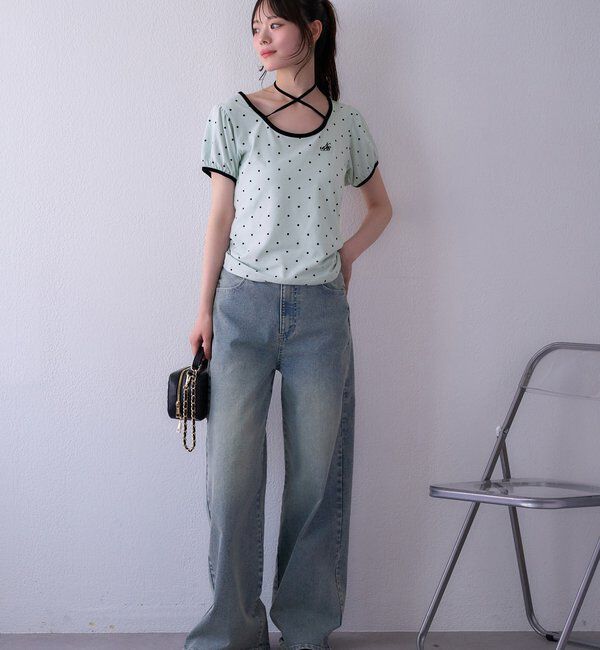  「〈S・Mサイズ展開〉ストレッチワイドデニム」|その他|