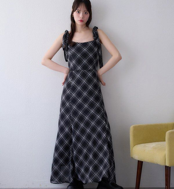  「【新色追加】着痩せ効果抜群/マイナス5キロ見えキャミワンピ」|ワンピース|