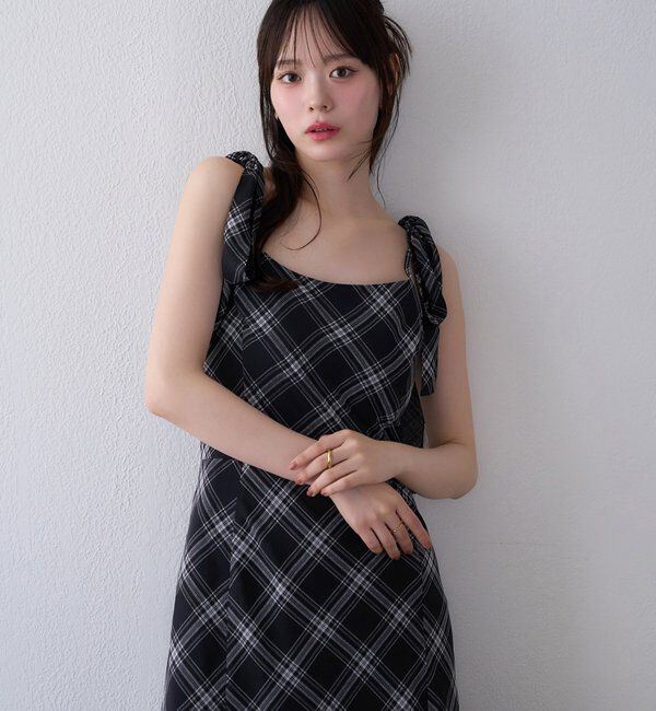  「【新色追加】着痩せ効果抜群/マイナス5キロ見えキャミワンピ」|ワンピース|