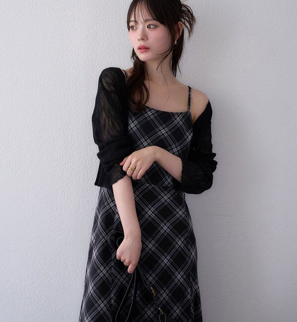  「【新色追加】着痩せ効果抜群/マイナス5キロ見えキャミワンピ」|ワンピース|