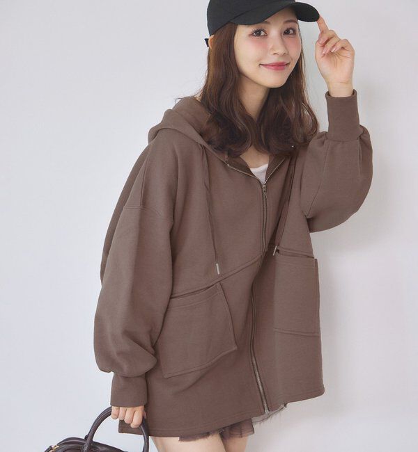  「【WEB限定】ビッグシルエットジップパーカー／裏毛」|プルオーバー|