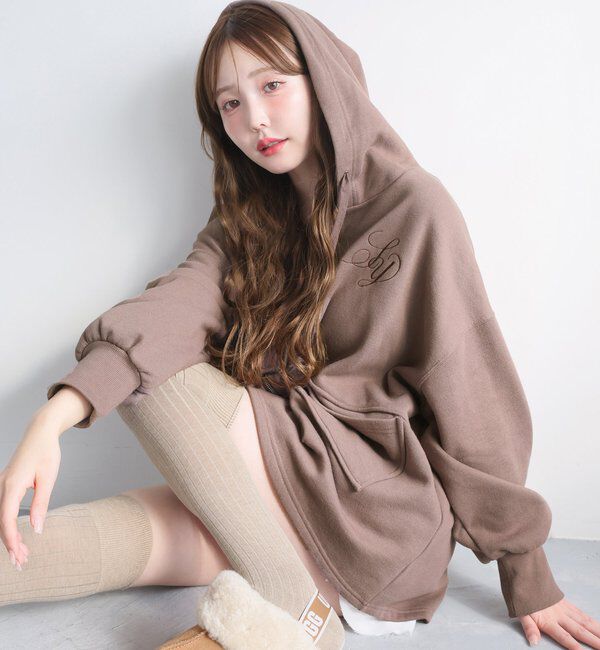  「【WEB限定】ビッグシルエットジップパーカー／裏毛」|プルオーバー|