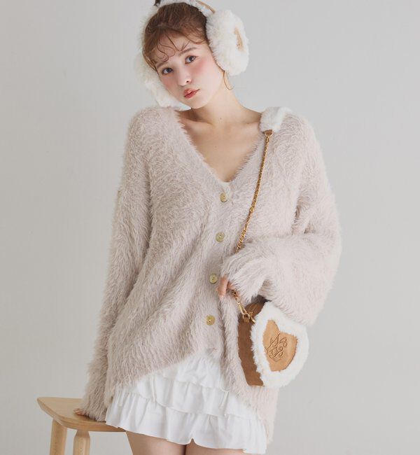  「刺繍入りフェイクムートンイヤーマフ」|その他|